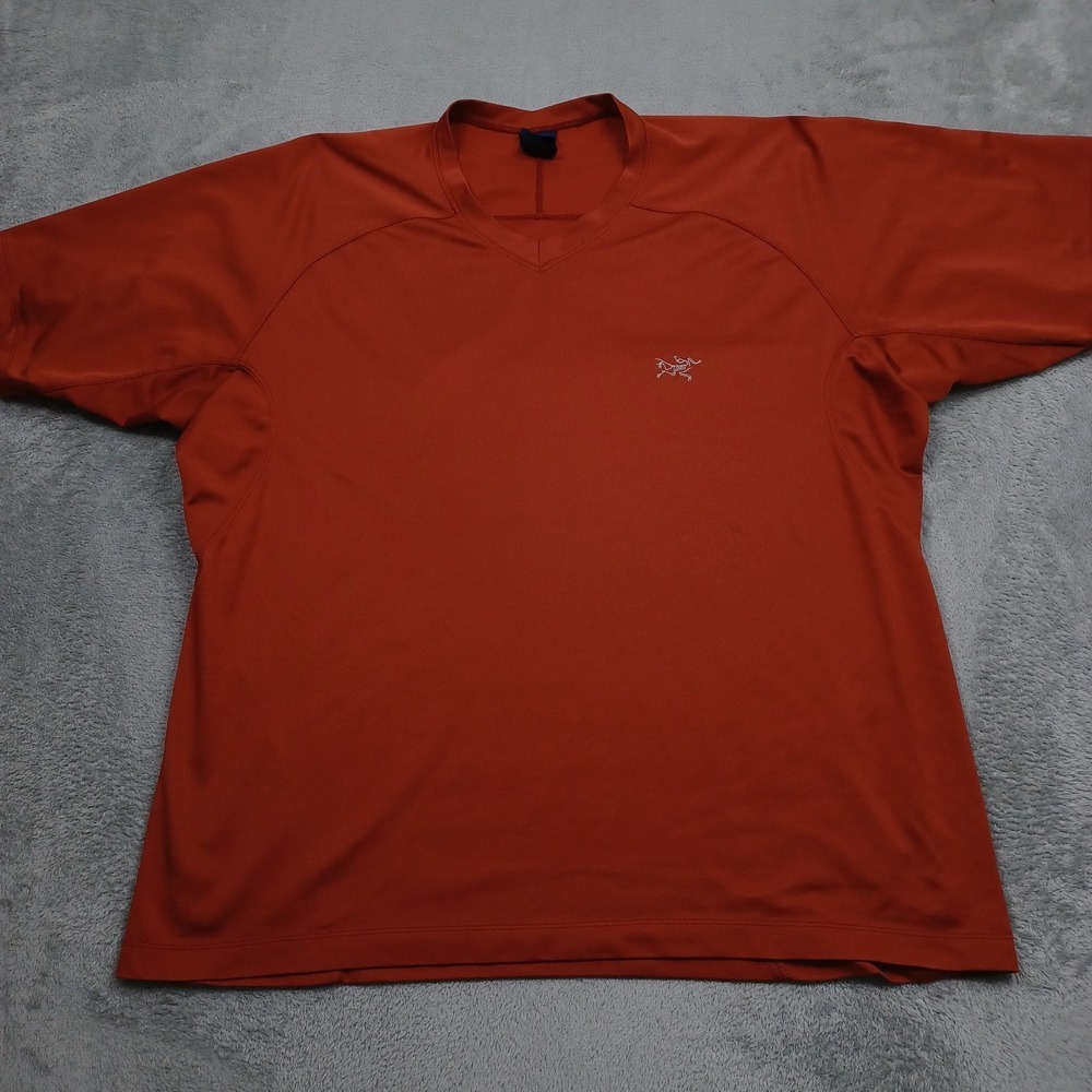 Arcteryx Shirt Mens XL Orange Outdoor Short Sleeve Hiking Activewear